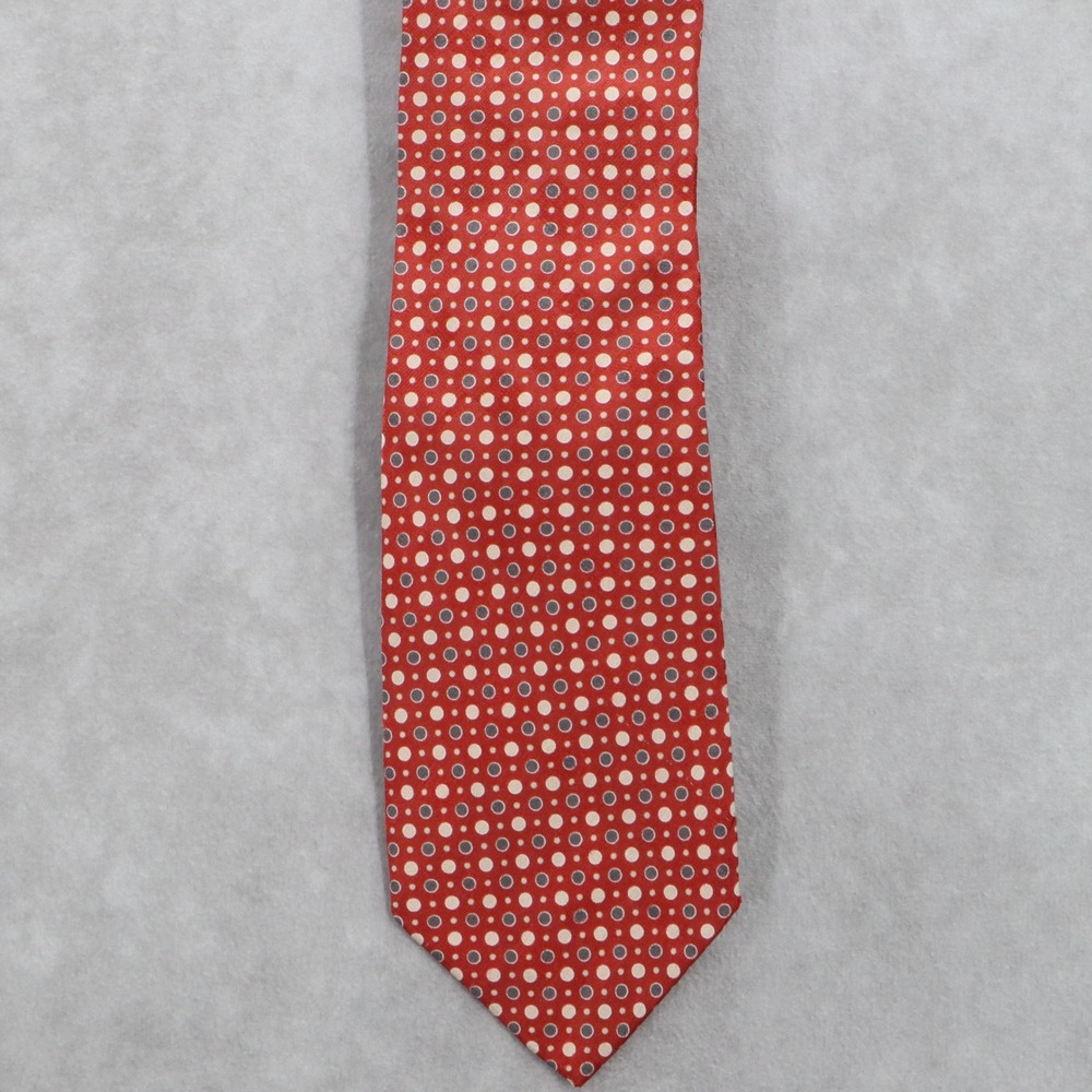 Boss Hugo Boss Red Polka Dot Executive Formal Silk Business Men's Neck Tie